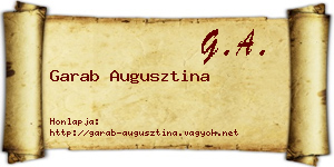 Garab Augusztina névjegykártya